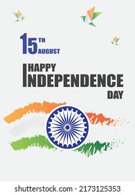 15 th August Indian Independence Day vector illustration background for greeting card and poster,banner.