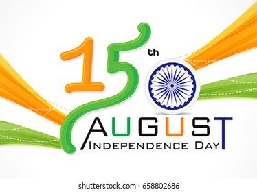 15 th of August Indian Independence Day vector illustration 