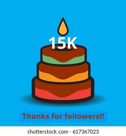 15 thousand subscribers for them in the form of a cake smm
