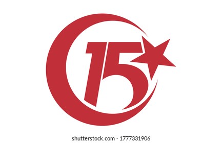 15 Turkish Flag İcon - 15 Türk Bayrak İkonu