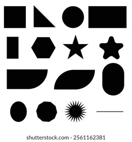 15 types of shapes vector format.