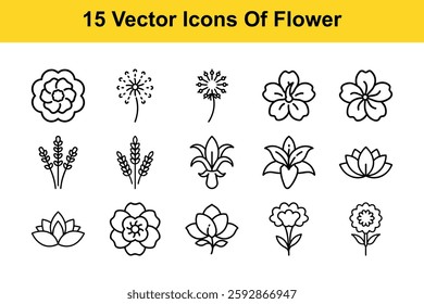 15 Vector Icons Of Flower