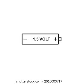 1.5 volt AAA battery icon vector illustration design template web