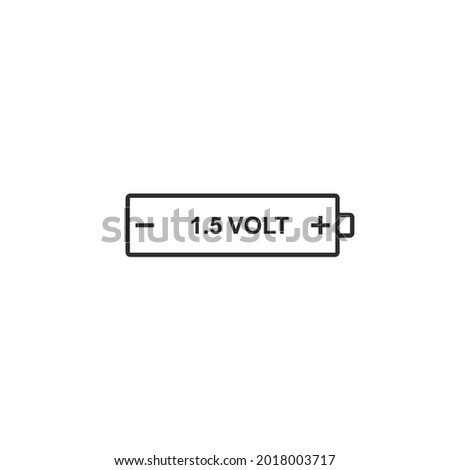 1.5 volt AAA battery icon vector illustration design template web