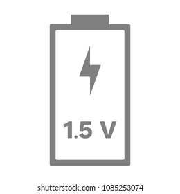 1.5 volt battery icon. Vector.