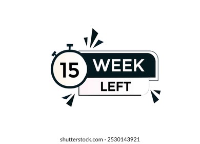 15 week left, icon, stile, timer, countdown, clock, time,  background, template,15 week left countdown, sticker, left banner, business, sale, label button
