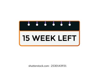 15 semana izquierda, icono, stile, temporizador, cuenta regresiva, reloj, tiempo, fondo, Plantilla,15 semana izquierda cuenta regresiva, etiqueta, Anuncio izquierdo, negocio, venta, Botón de la etiqueta
