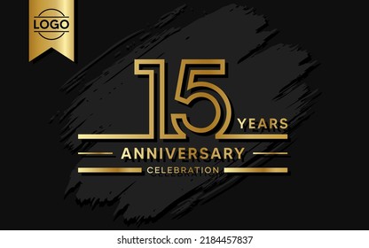 15 year anniversary celebration design template. vector template illustration