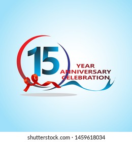 15 Year Anniversary celebration Vector Template Design Illustration