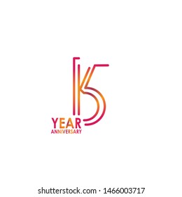 15 Year Anniversary Celebration Vector Template Design Illustration