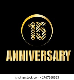 15 year anniversary celebration, vector design for celebrations, invitation cards and greeting cards