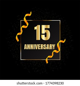 15 year anniversary celebration, vector design for celebrations, invitation cards and greeting cards