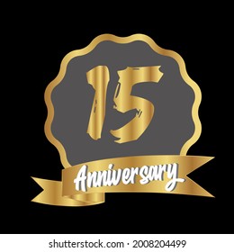 15 year anniversary celebration, vector design for celebrations, invitation cards and greeting cards
