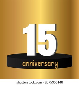 15 year anniversary celebration, vector design for celebrations, invitation cards and greeting cards