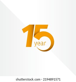 15 Year Anniversary Celebration Vector Template Design Illustration