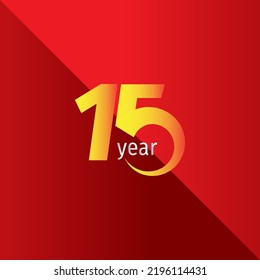 15 Year Anniversary Celebration Vector Template Design Illustration