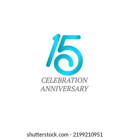 15 Year Anniversary Celebration Vector Template Design Illustration