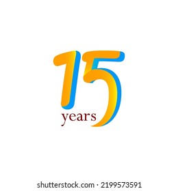 15 Year Anniversary Celebration Vector Template Design Illustration