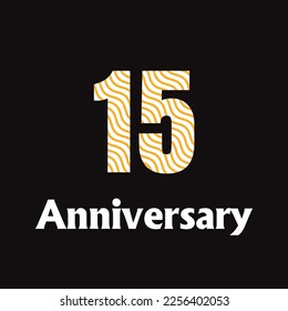15 year anniversary celebration, vector design for celebrations, invitation cards and greeting cards