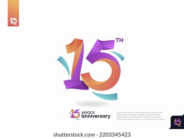 15 year anniversary design template