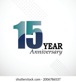 15 Year Anniversary Logo Vector Template Design Illustration