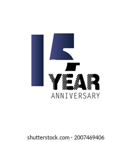 15 Year Anniversary Logo Vector Template Design Illustration