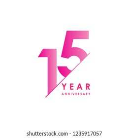15 Year Anniversary Vector Template Design Illustration