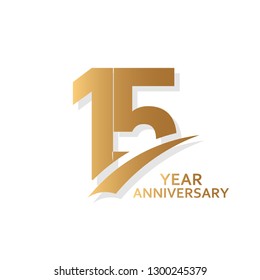 15 Year Anniversary Vector Template Design Illustration