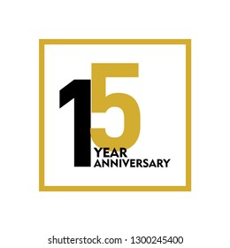 15 Year Anniversary Vector Template Design Illustration