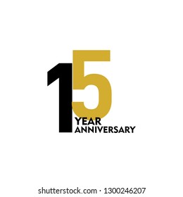 15 Year Anniversary Vector Template Design Illustration