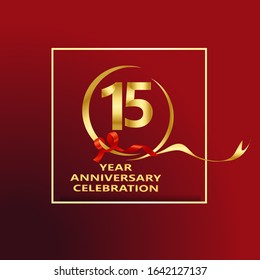 15 Year Anniversary Vector Template Design Illustration