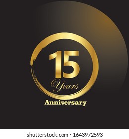 15 Year Anniversary Vector Template Design Illustration