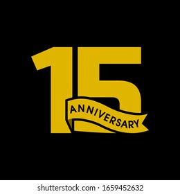 15 Year Anniversary vector template