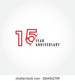 15-jähriges Jubiläum-Vektordesign