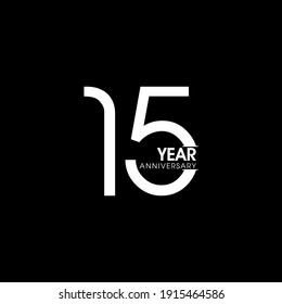 15 Year Anniversary Vector Template Design Illustration, Template Icons, Year Icons Vector