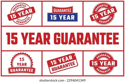 15 Year Guarantee Rubber Stamp Set