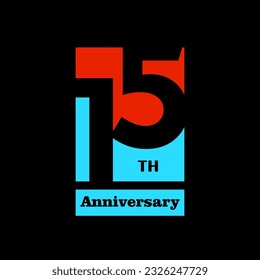 15 years anniversary celebration 3d vector template design illustration