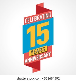 15 Years Anniversary Celebration Design.