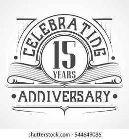 15 Years Anniversary Celebration Design.