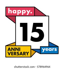 15 Years Anniversary Celebration Design.