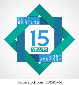 15 Years Anniversary Celebration Design.