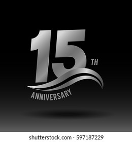 15 Years Anniversary Celebration Design logo