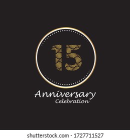 15 years anniversary celebration logo vector template design