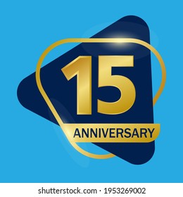 15 years anniversary celebration logo vector template design illustration