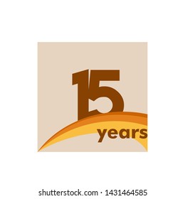 15 Years Anniversary Celebration Vector Template Design Illustration