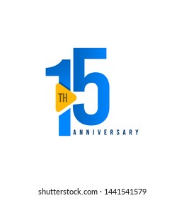 15 Years Anniversary Celebration Vector Template Design Illustration