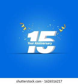 15 Years Anniversary Celebration Vector Template Design Illustration