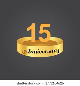 15 Years Anniversary Celebration Vector Template Design Illustration