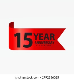 15 Years Anniversary Celebration Vector Template Design Illustration