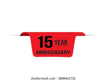 15 Years Anniversary Celebration Vector Template Design Illustration